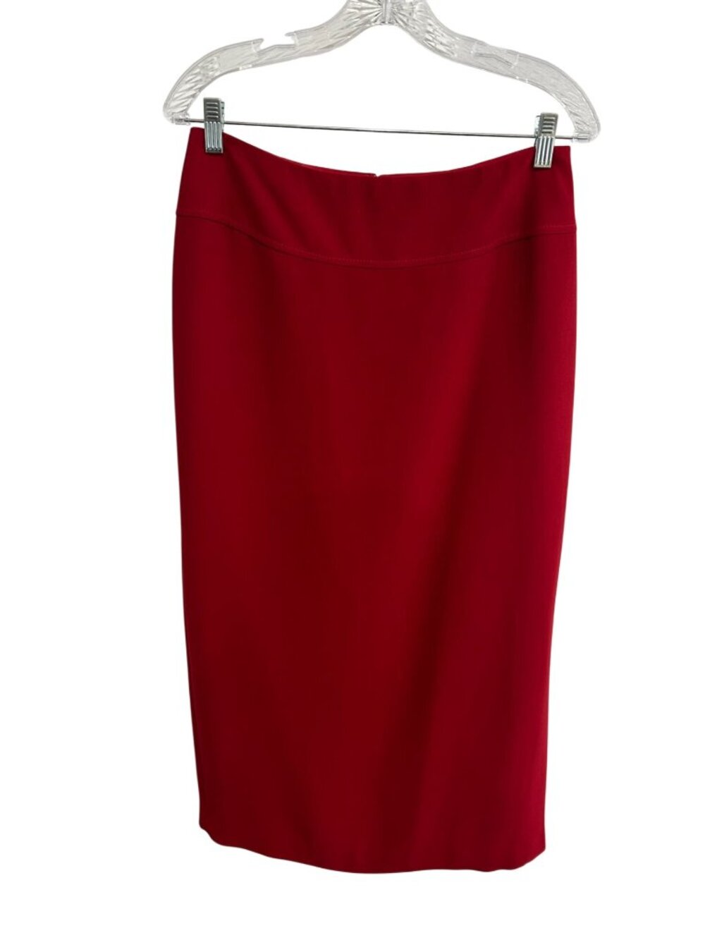 Sport Collection 10 Red Pencil Skirt Back Zip Tailored Fit Minimalist Collegiate